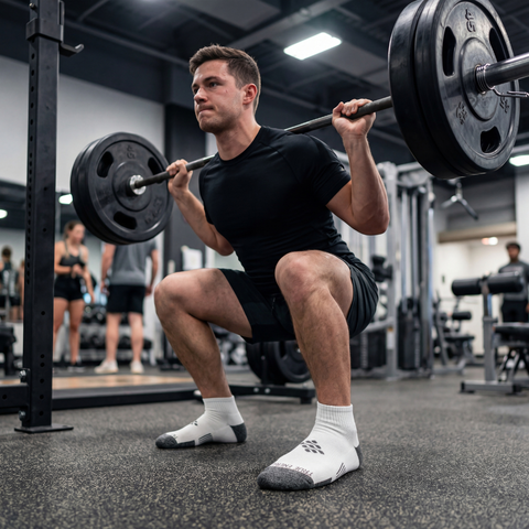 Mens Weightlifting Compression Socks