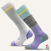 Women's Colorful Knee High Wide Calf Compression Socks - 2 Pair
