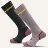 Women's Colorful Knee High Wide Calf Compression Socks - 2 Pair