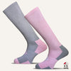 Women's Colorful Knee High Compression Socks - 2 Pair