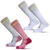 Men's Colorful Knee High Wide Calf Compression Socks - 4 Pair