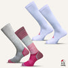 Women's Colorful Knee High Compression Socks - 4 Pair