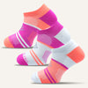 Women's Colorful Sport Cushioned Ankle Socks - 3 Pair
