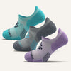 Women’s Colorful Elite Performance No Show Socks with Double Tab – 3 Pair - True Energy Socks
