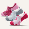 Women’s Colorful Elite Performance No Show Socks with Double Tab – 3 Pair - True Energy Socks