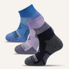 Women's Athletic Colorful Quarter Socks- 3 Pair