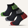 Women's Colorful Sport Cushioned Ankle Socks - 3 Pair