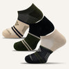 Women's Colorful Sport Cushioned Ankle Socks - 3 Pair