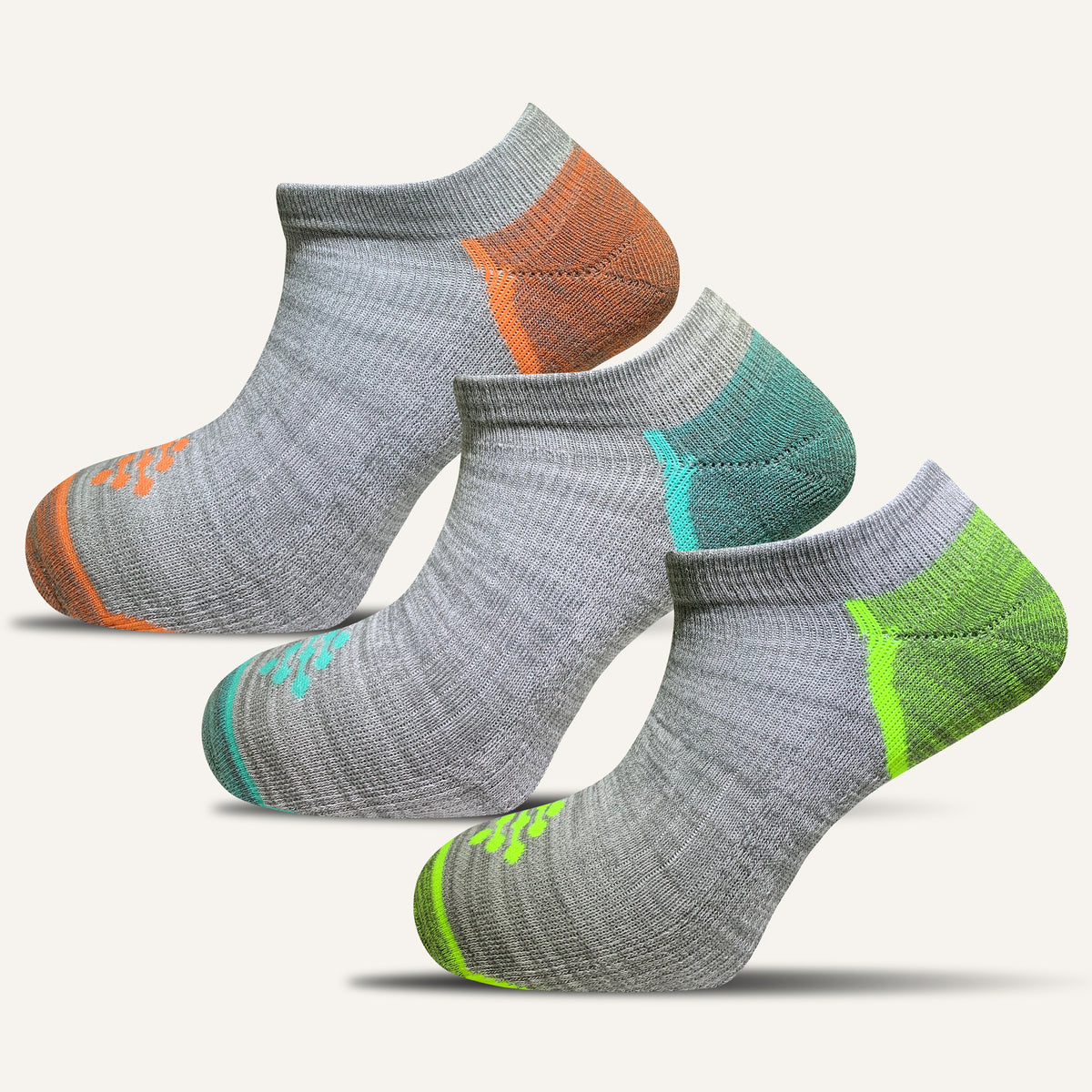Women's Colorful Sport Cushioned Ankle Socks - 3 Pair – True Energy Socks
