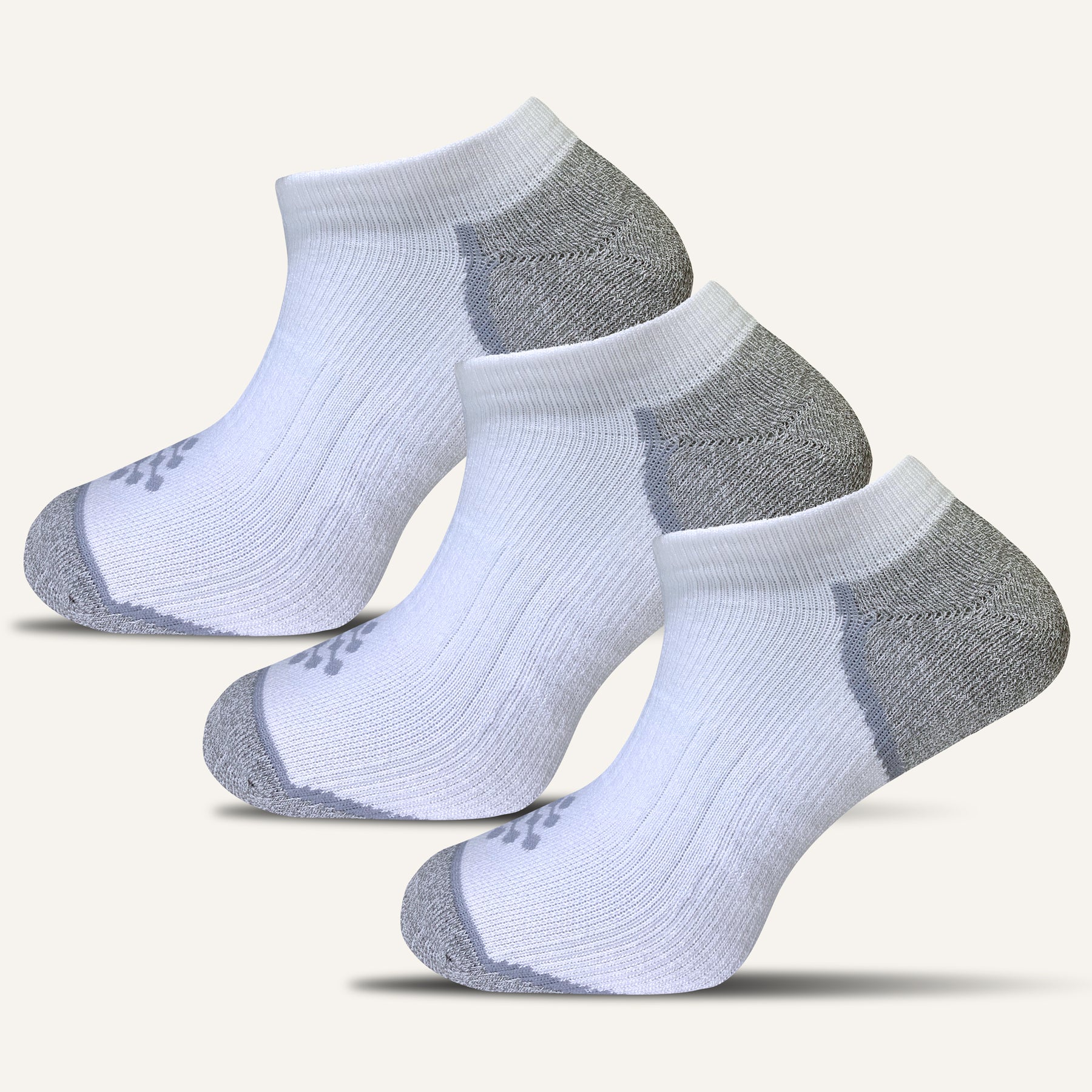 No nonsense Active Men Size 6-12 Cushioned Ankle White Socks 3 ea
