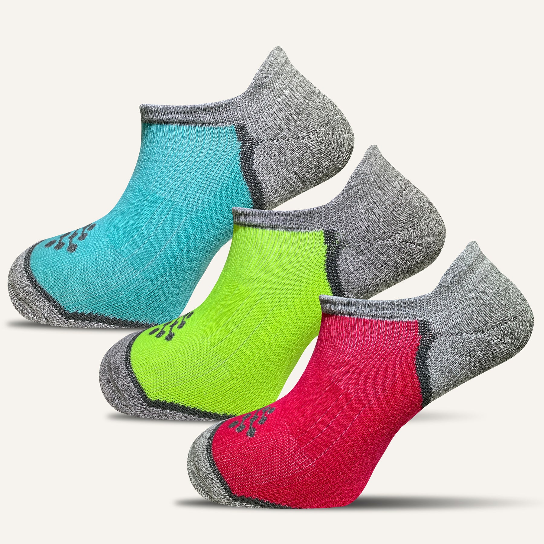 Women's Colorful Performance No Show Socks with Tab- 3 Pair – True ...