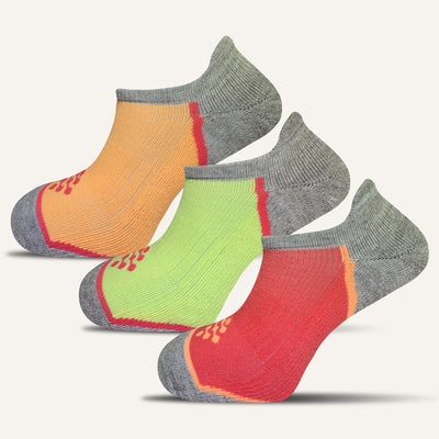 Men's Colorful Performance No Show Socks with Tab- 3 Pair - True Energy Socks