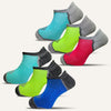 Women's Colorful Performance No Show Socks with Tab- 6 Pair - True Energy Socks