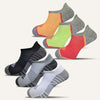 Women's Colorful Performance No Show Socks with Tab- 6 Pair