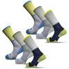 Men's Colorful Performance Crew Socks- 6 Pair