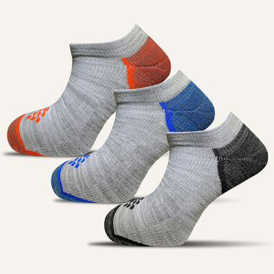 Men's Colorful Sport Cushioned Ankle Socks- 3 Pair - True Energy Socks