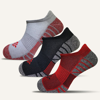 Men's Colorful Performance No Show Socks with Tab- 3 Pair - True Energy Socks
