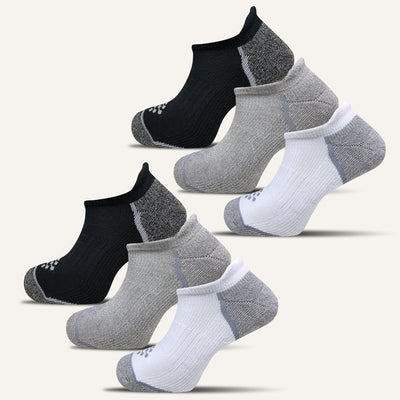 Men's Performance No Show Socks with Tab- 6 Pair - True Energy Socks