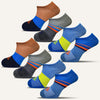 Men's Colorful Athletic Ultra Light Liner Socks - 8 Pair